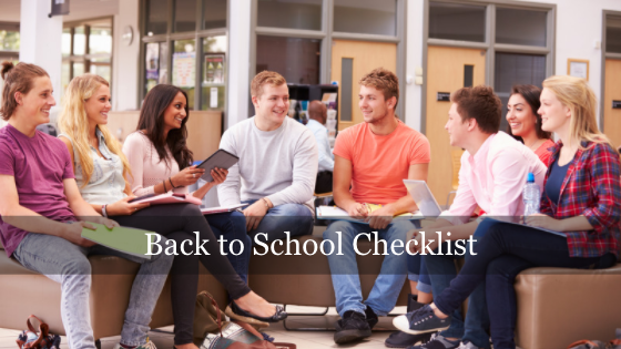 back to school checklist